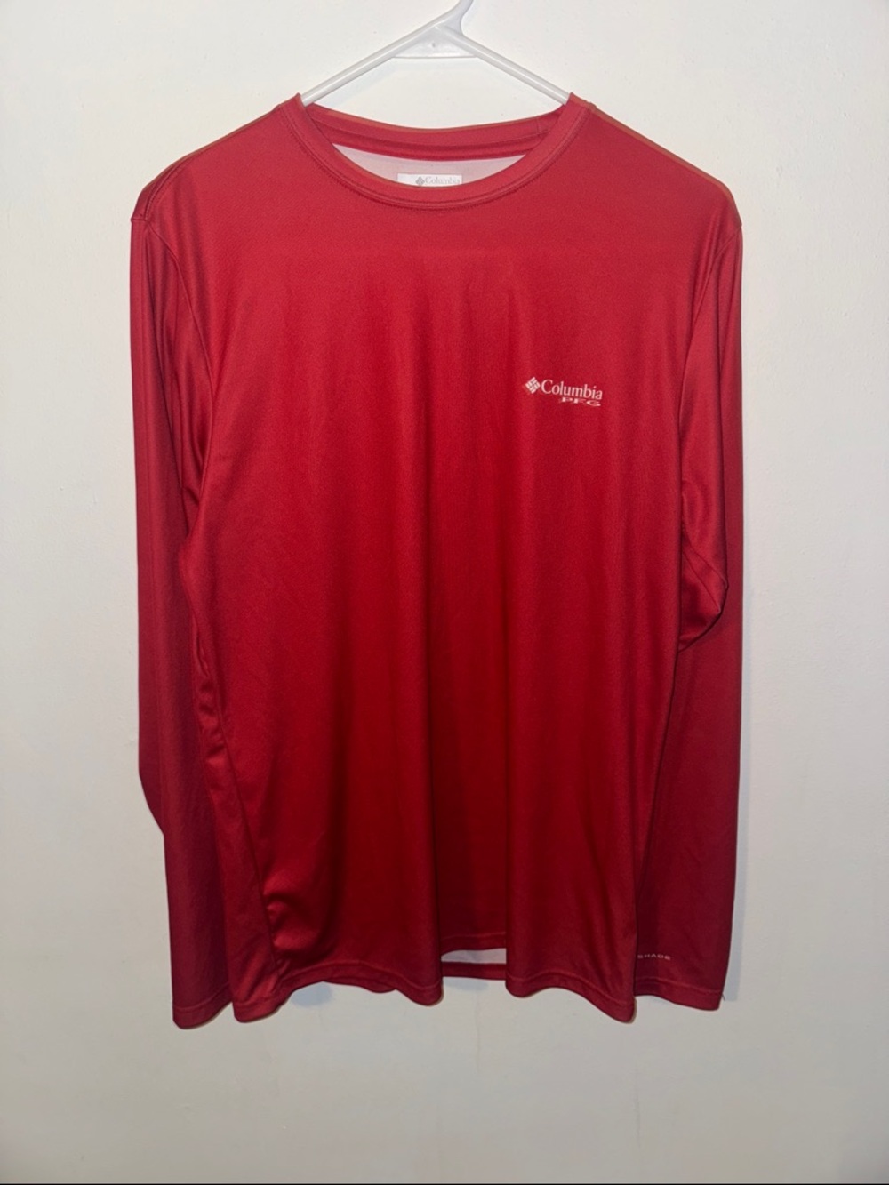 Columbia Long Sleeve Crew Neck Shirt - Red